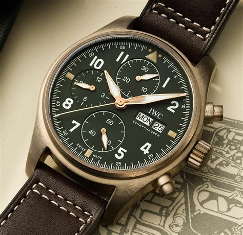 iwc spitfire bronze chronograph|iwc spitfire on sandy strap.